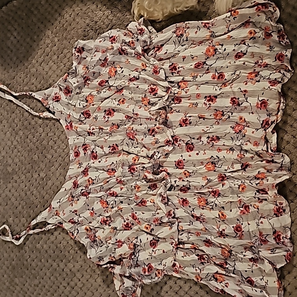 Flower and stripe L Pulse Boutique tank top